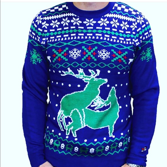 Humping Reindeer Deer Christmas Sweater. NWT - Picture 3 of 4